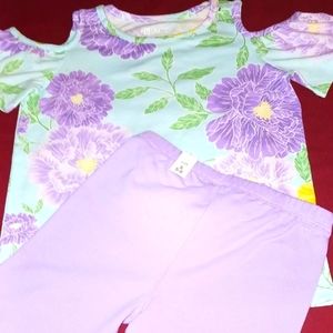 Children's floral short set